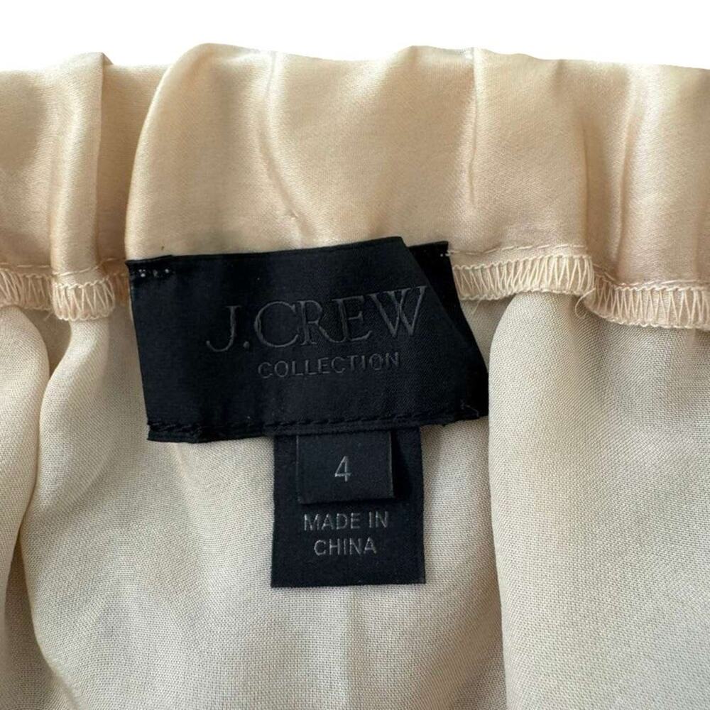 J Crew Collection Womens Pale Pink Off The Shoulder Crop Top Silk Lined sz 4 - Picture 3 of 16